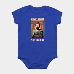 Drop Beats Not Bombs Anti-War Buddha Baby Bodysuit